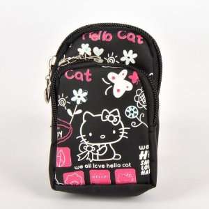    Hello Kitty Cell Phone PDA Pouch Case Bag Black Electronics