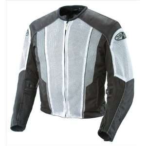 Joe Rocket Phoenix 5.0 Mens Mesh Textile Motorcycle Jacket White/Black 