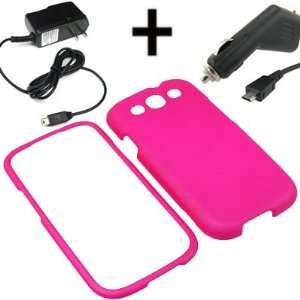   i9300 i747+ Car + Home Charger Magenta Pink Cell Phones & Accessories