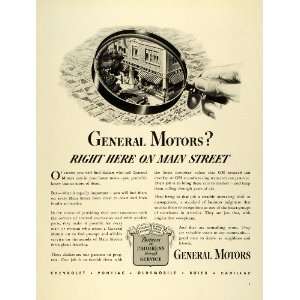  1941 Ad Main Street General Motors Chevrolet Pontiac 