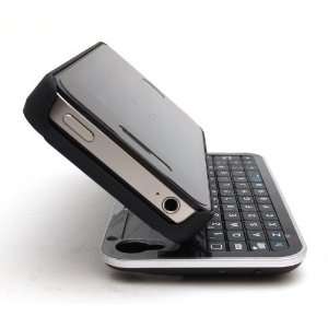   iPhone 4S Sliding Bluetooth Keyboard Case and Stand Combo   BLACK
