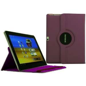  Navitech 360 Degree Rotating Purple Bycast Leather Case 