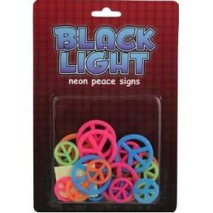  Blacklight Reactive ~ Neon Peace Signs ~ 24 Pieces 