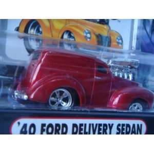  Muscle Machines 40 Ford Delivery Sedan Red, Blown, Rubber 