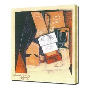  Coffee grinder, cup and glass on a table by Juan Gris 