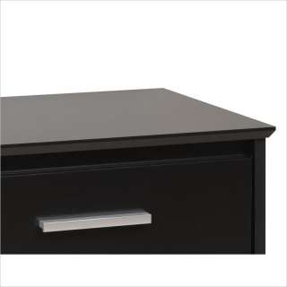 Prepac Coal Harbor Tall 3 Drawer Black Finish Nightstand  