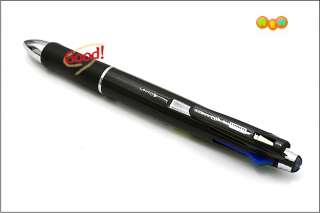 Zebra Clip On 1000 4 Color Ballpoint Multi Pen + Pencil   Black Body