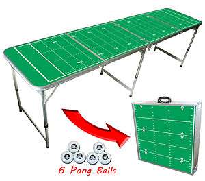Football Field Beer Pong Table 8 Foot Portable Go Pong Brand 