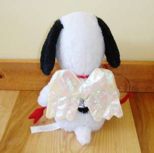 14 VALENTINE CUPID MUSICAL SITTING SNOOPY   PLUSH EUC  