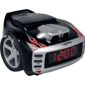   Hot Wheels Snore Slammer Alarm Clock Radio (Red/Black)