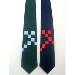  ALX49 Silk Grid Necktie Blue 