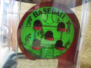   Baseball Pinball Game Bubble Gum Vending Machine > Antique 7049  