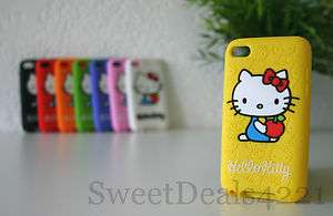 Apple iPod Touch 4G 4th Gen Hello Kitty Case Yellow Silicone Rubber 8 