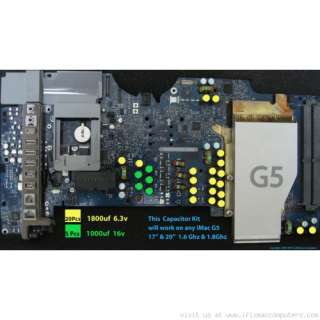 iMac G5 17 and 20 Logic Board Capacitors Repair Kit  