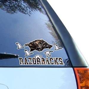  Arkansas Razorbacks 6 Camo Waterfowl Car Decal: Sports 