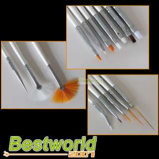 15x Nail Art Design Gel Painting Pen Polish Brush Set  