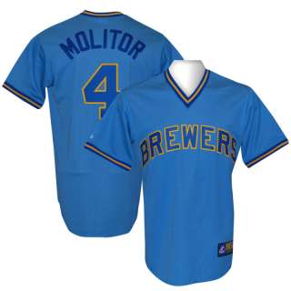 BREWERS Paul Molitor Cooperstown Throwback Jersey XL  