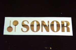 Vintage Sonor Drum Logo Bass Drum Decal   CHROME  