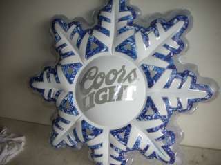 COORS LIGHT INFLATEABLE SNOWFLAKE BEER SIGN/BRAND NEW  