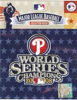 2008 PHILLIES WORLD SERIES CHAMPIONS P PATCH   LICENSED  