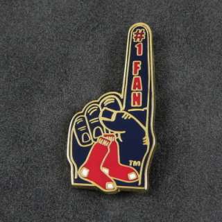MLB Boston Red Sox #1 Fan Foam Finger Hand Baseball Pin  