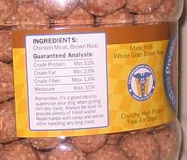 Lbs CADET CHICKEN & BROWN RICE Balls 380 Dog Treats  