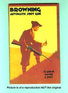 Browning Automatic Shotgun A5 1929 Manual R   WOW!  