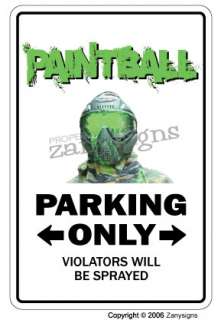 PAINTBALL Sign paint ball player sport guns gear masks gift team 