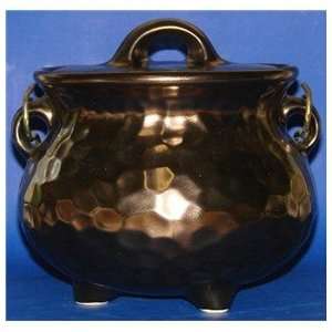  McCoy Kettle Bean Pot Pottery Soup with Bowls Bronze 