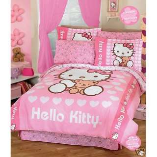  Hello Kitty Love Comforter Bedding Set Full 8 Pcs