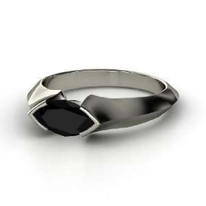 Montespan Ring, Marquise Black Onyx Sterling Silver Ring Jewelry