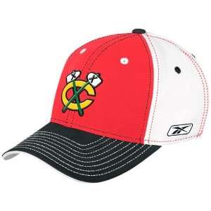   Chicago Blackhawks White Team Colors Flex Fit Hat