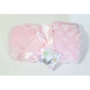  Blankets & Beyond Pink Fluffy Swirl Baby Blanket: Baby