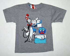 DR SEUSS Cat In The Hat (grey) Boys T.Shirt  