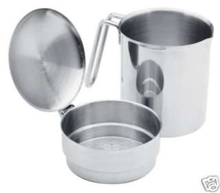 norpro deluxe stainless steel oil strainer grease catcher 2pc set 