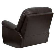 Flash Chair Recliner Leather Brown Overstuffed  