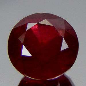 charming 1.03 ct. round * Blood Red RUBY 6.0MM. natural  