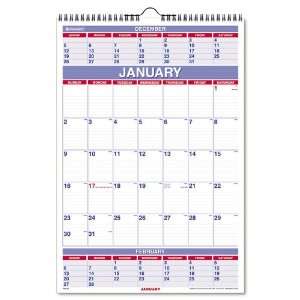   Months per Page Wall Calendar, Ruled Daily Blocks, 15 1/2 x 22 3/4