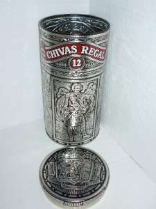   discontinued old chivas regal 12 years empty tin from the early 90 s