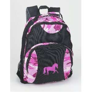  Pink Camo Horse Backpack