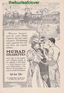 Murad Cigarettes Turkish Tobacco Casino Newport Anargyrols Print Ad 
