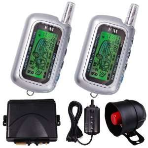   Way LCD Sensor Remote Security System Car Alarm: Car Electronics