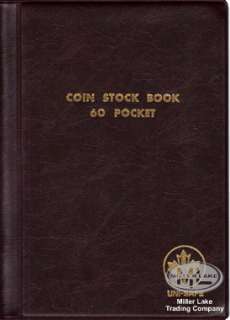 New Brown 60 Pocket 2 x 2 Coin Stock Book Album Wallet  