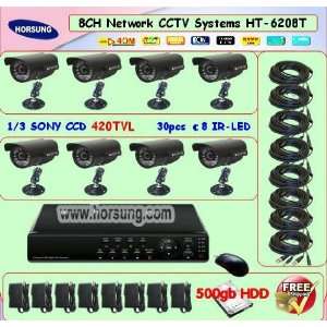  8camera cctv kits cctv system dvr cctv cameras 500gb hdd 