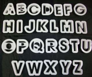 NEW ALPHABET COOKIE CUTTERS 26 LETTERS FREE SHIPPING  