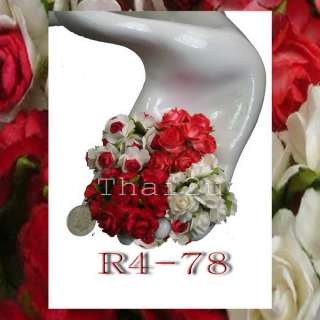 50 Red Paper Wedding Christmas Flower Mini Roses ZR4 78  