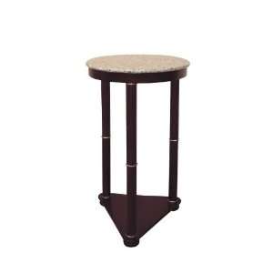    Round Side Table/ Plant Stand in Dark Cherry Finish