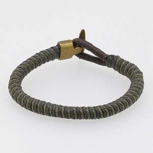 Fashionable Tribal Leather Hemp Wristband Cuff Bracelet  