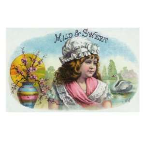  Mild and Sweet Brand Cigar Box Label Giclee Poster Print 