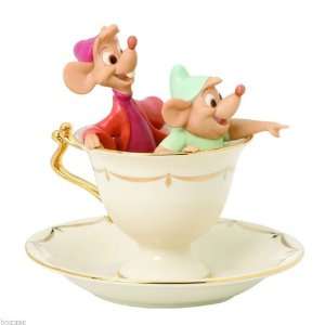  Lenox Disney Cinderella Jaq & Gus Tea Party Pals Figurine 